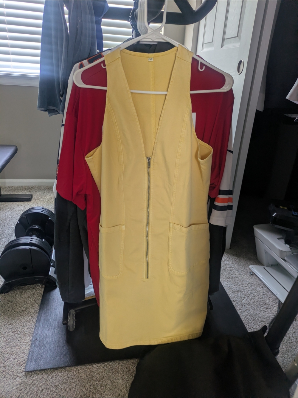 Yellow Zip-Front Bodycon Dress - Picture 3 of 4